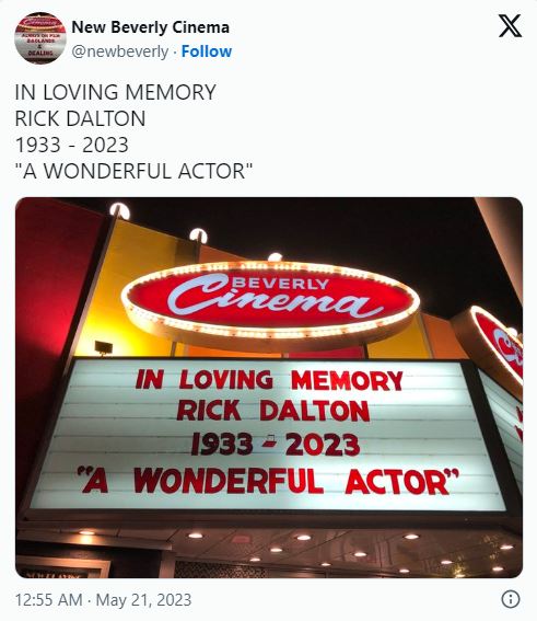 Tarantino, expressed its condolences over the loss of Dalton